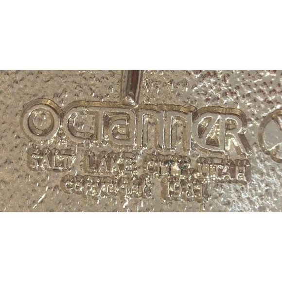 Vintage Metal Belt Buckle, Octanner, Silver Plated, Nice Western Design, - Picture 5 of 5